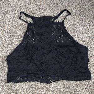 Black high neck Aerie Bralette